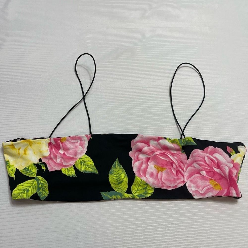 AFRM Floral Bikini Top Size Large New